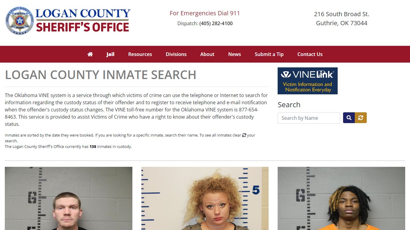 Inmate Search - Logan County Sheriff's Office